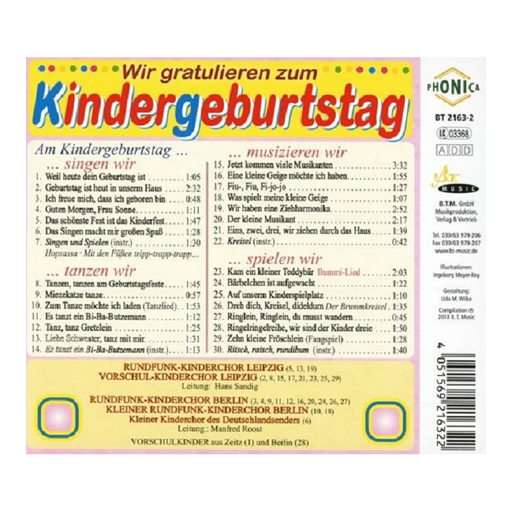 Rundfunk-kinderchor Berlin - Kindergeburtstag - (CD)