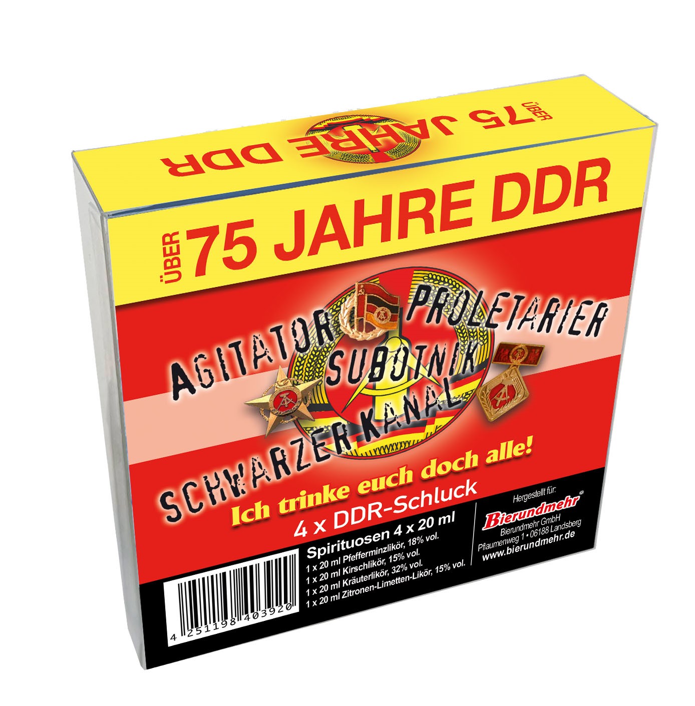  75 Jahre DDR mini Schluckis 4er 4x20ml 