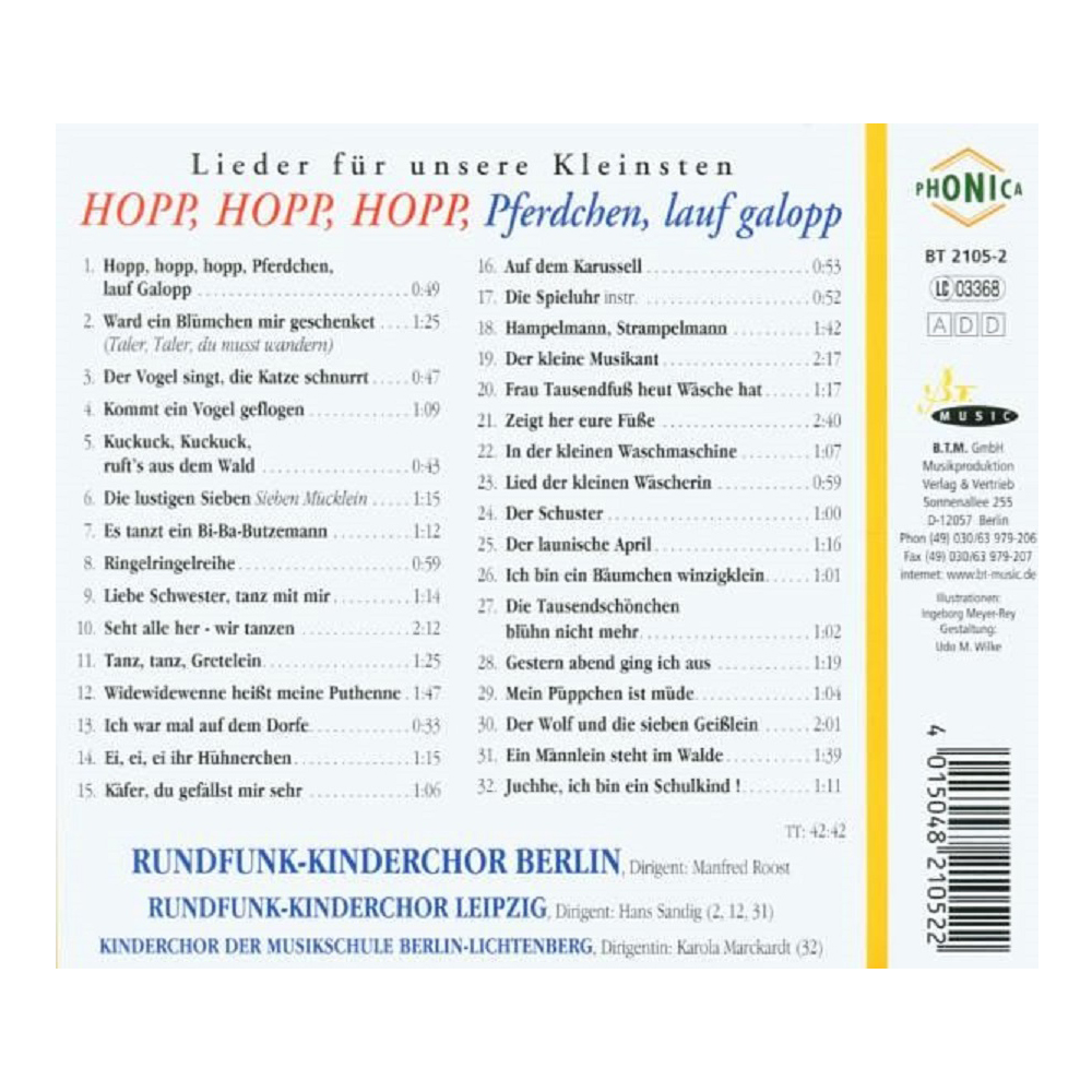 Hopp, Hopp, Hopp, Pferdchen Lauf galopp CD